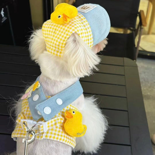 Pet Chest Harness – Adjustable Dog & Cat Harness with Duck Design for Spring Summer