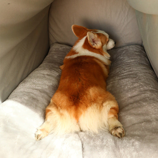 Large Dog House - Waterproof Dog Bed With Removable Cushion & Breathable Shelter