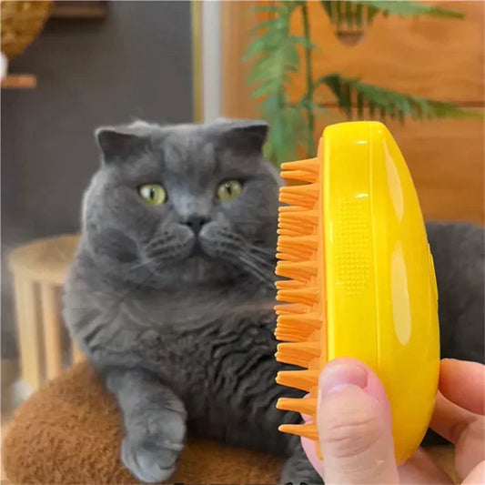 3 in 1 Cat Brush | Pet Grooming Brush with Nano Mist Spray & Deshedding Tool