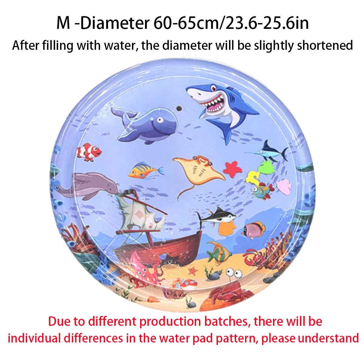 Summer pet cooling mat,Thickened Inflatable Water Mat For Cat And Dog Pet Playmat With Fish Sea Ocean Theme Sensory Toy Water