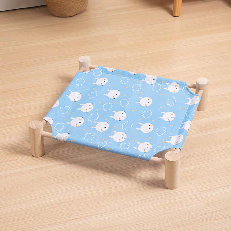 Wooden Cat Bed - Portable Cat Camp Bed | Eco Friendly Summer Pet Furniture