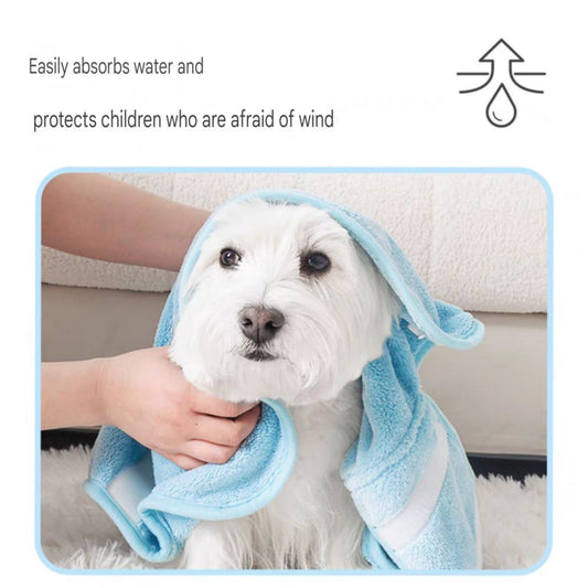 Rabbit Ears Bathrobe – Soft Absorbent Dog Bathrobe with Cute Animal Ear Design