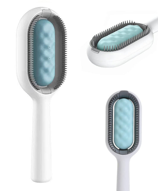 2 in 1 Cleaning Brush - Dual Sided Pet Grooming Brush for Cat Hair Removal