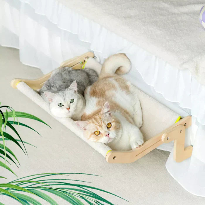 Cat Hammock - SweetPetStory Plush Indoor Elevated Cat Bed | Supports 40 Lbs