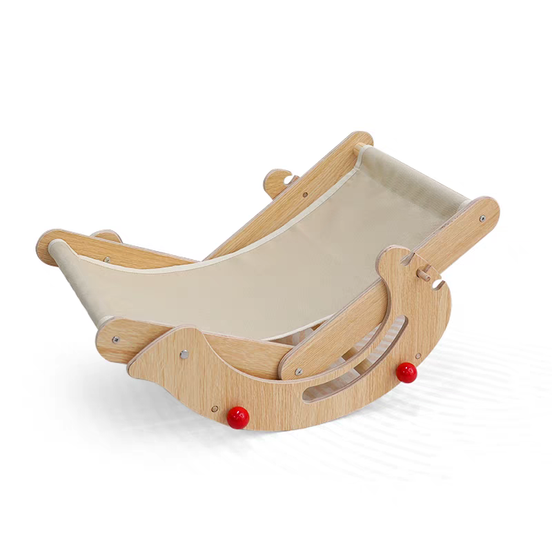Cat Recliner Chair - Solid Wood Adjustable Cat Bed for Feline Relaxation
