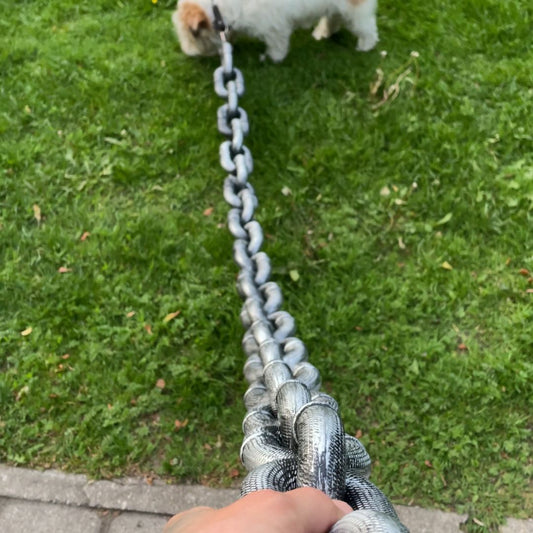 Simulated Chain Leash – Lightweight Plastic Dog Walking Leash for Small Pets