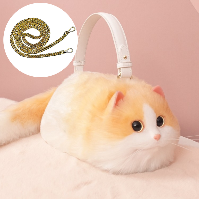 Kitten Handbag – Convertible Crossbody Cat Lover Accessory With Soft Faux Fur