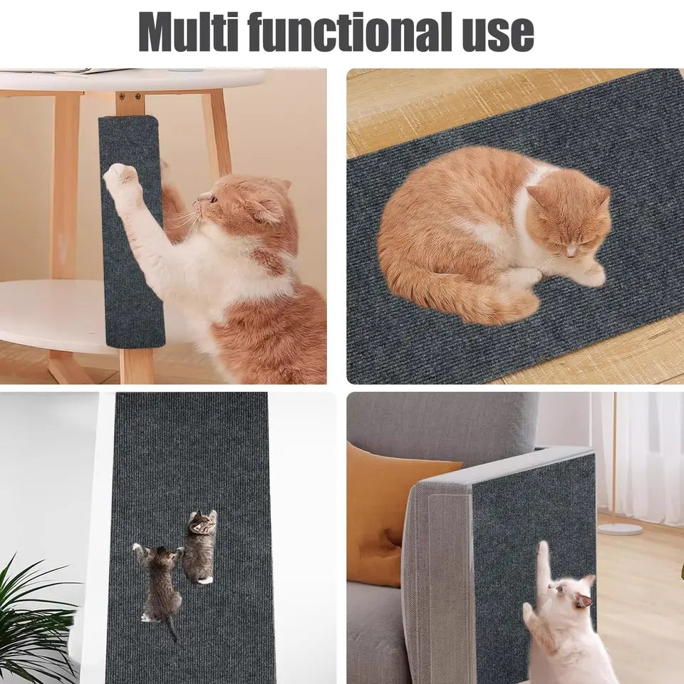 Cat Scratcher Mat - Durable Self Adhesive Cat Pad | Furniture Protection For Cats