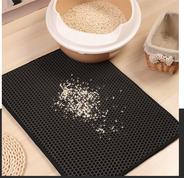 Cat Litter Mat - EVA Double Pet Litter Tray Mat Non Slip & Dustproof