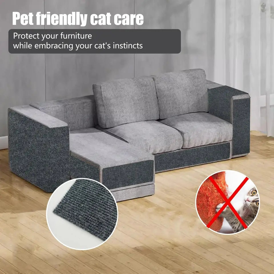 Cat Scratcher Mat - Durable Self Adhesive Cat Pad | Furniture Protection For Cats