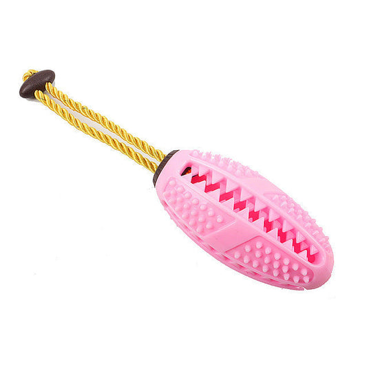 Pup Toothbrush - Dual Sided Bristles Rubber Dog Toothbrush with Toothpaste Reservoir
