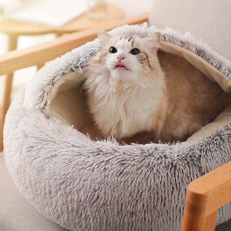 Cat Cave Winter Bed - Cozy Insulated Pet Shelter for Indoor Cats