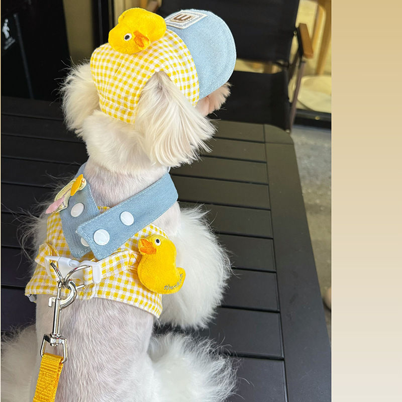 Pet Chest Harness – Adjustable Dog & Cat Harness with Duck Design for Spring Summer