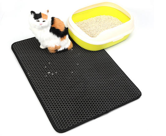Cat Litter Mat - EVA Double Pet Litter Tray Mat Non Slip & Dustproof