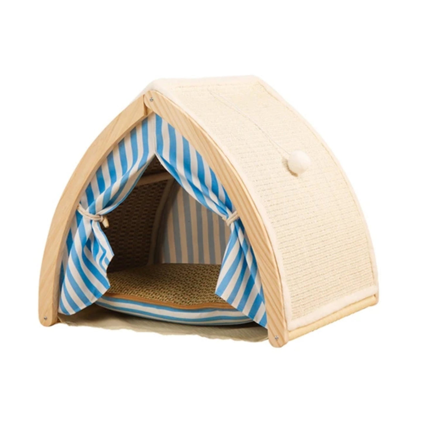 Cat House Tent with Sisal Scratcher - Durable Indoor Cat Shelter & Cozy Hideaway