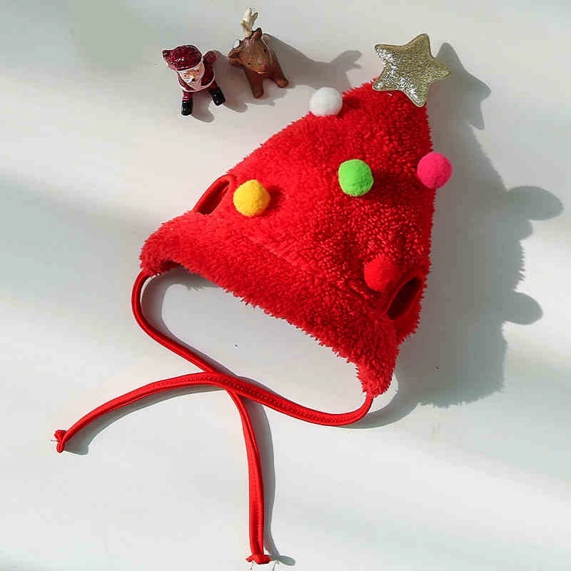 Pet Christmas Hat With Dog Holiday Scarf – Warm Festive Pet Accessories
