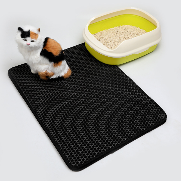 Cat Litter Mat - EVA Double Pet Litter Tray Mat Non Slip & Dustproof