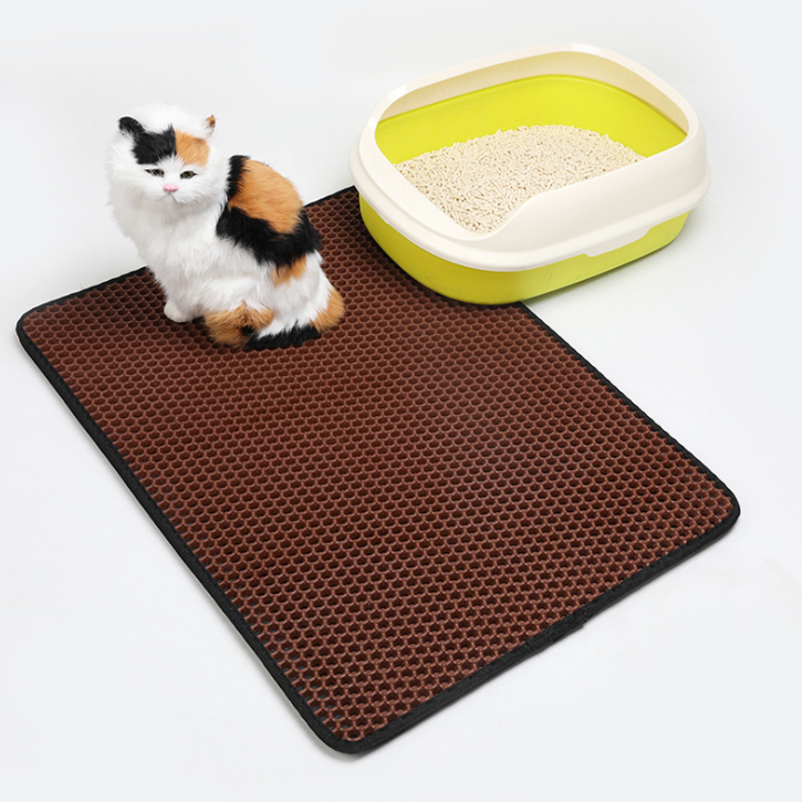 Cat Litter Mat - EVA Double Pet Litter Tray Mat Non Slip & Dustproof
