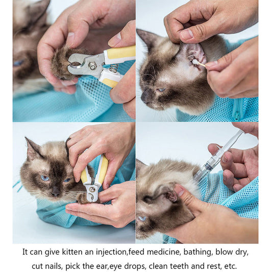 Cat Grooming Bag – Multifunctional Mesh Wash & Pet Nail Trimming Pouch