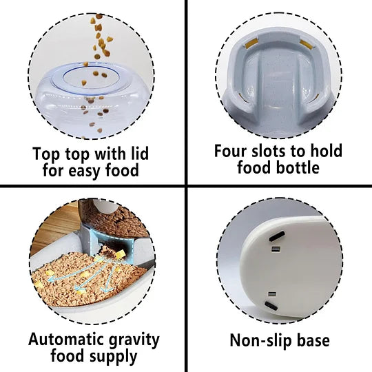 Automatic Pet Feeder - Gravity Dog Feeder With Large Capacity Dispenser