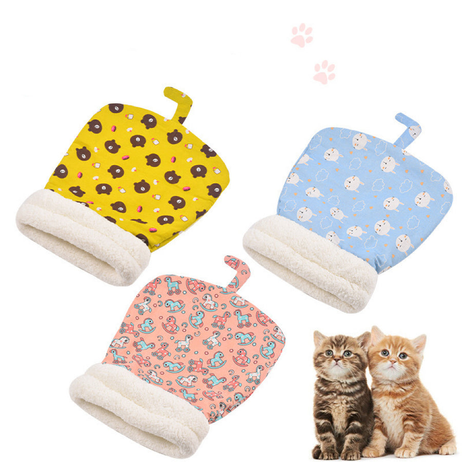 Cat Sleeping Bag - Cozy Indoor Cat Cave with Plush Pet Bed in 3 Colors