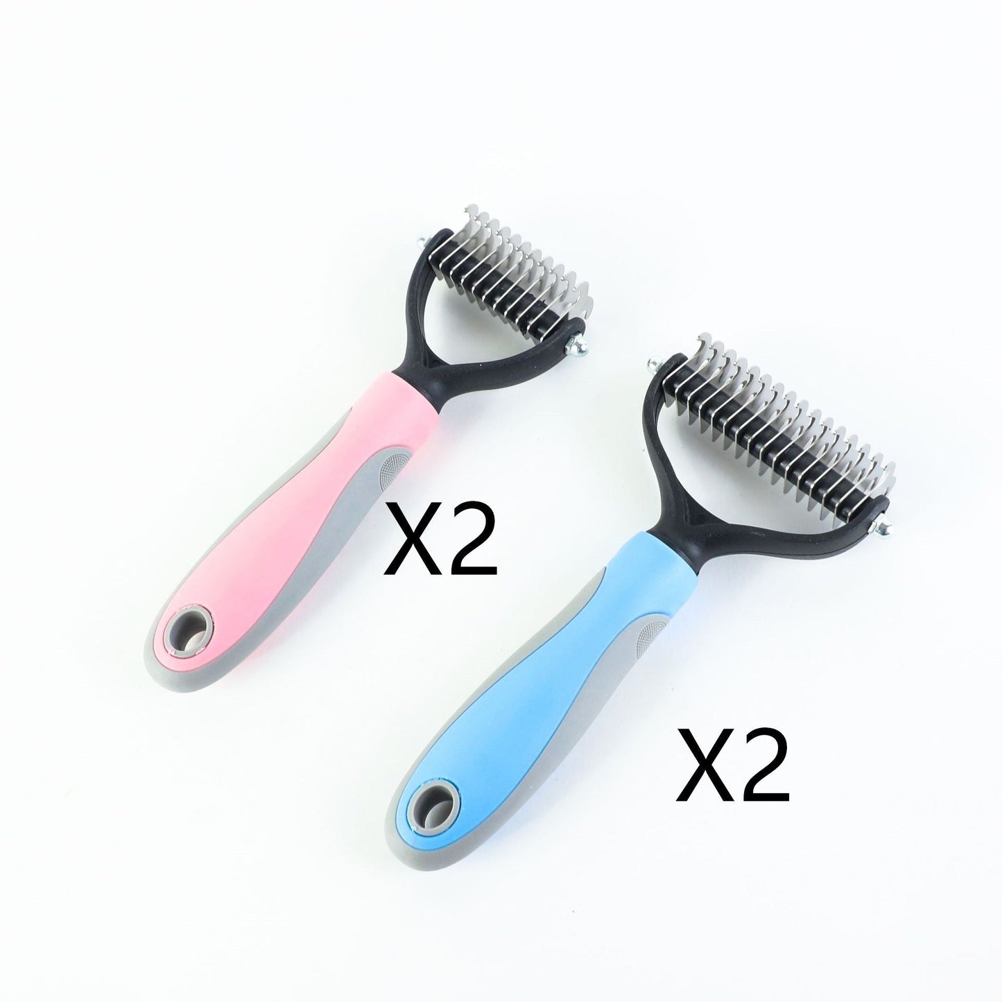 Pet Hair Removal Comb – Self Cleaning Brush | Deshedding Grooming Tool For Cats & Dogs