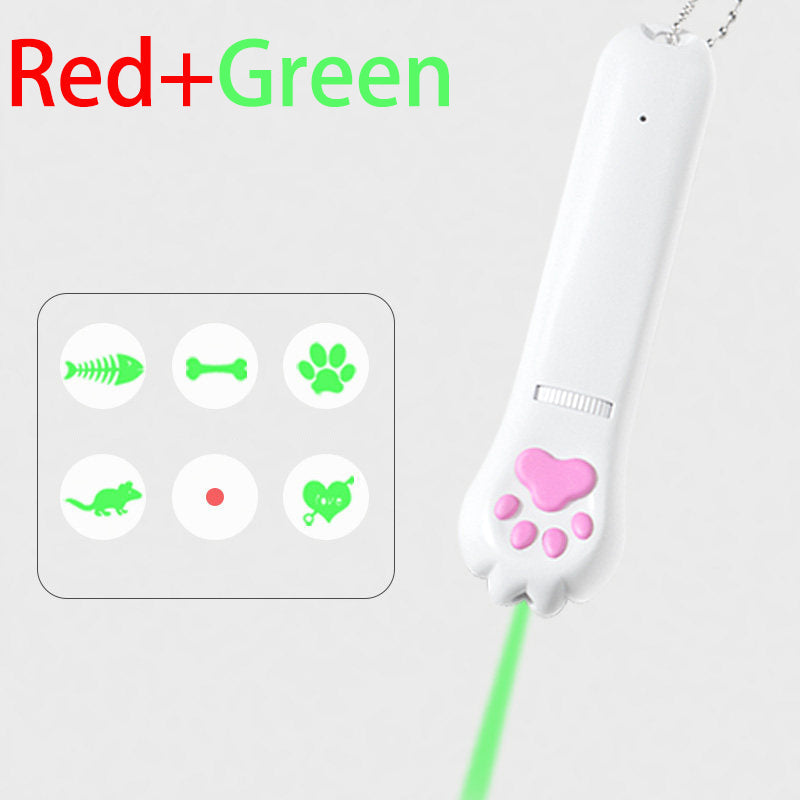 Cat Laser Pointer - Infrared Multi-Pattern Laser Cat Toy with Red Green Light