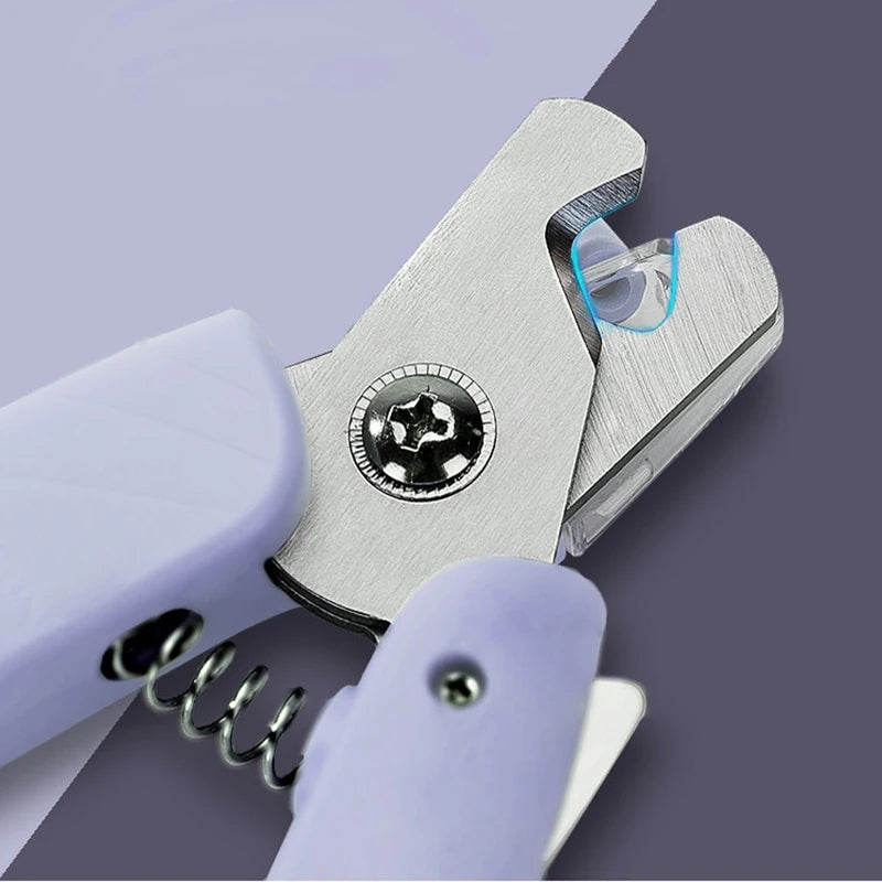 Dog Nail Clipper With LED Light - Anti-Splash Pet Nail Trimmer For Cats & Dogs