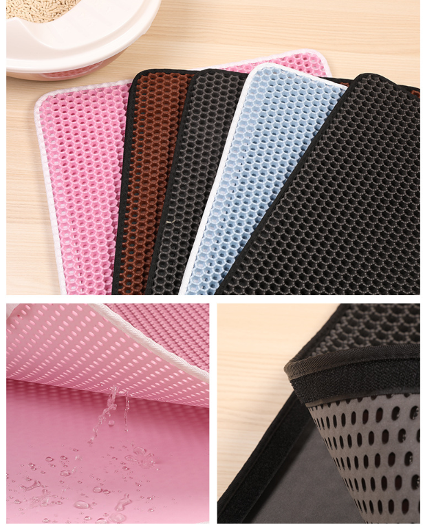 Cat Litter Mat - EVA Double Pet Litter Tray Mat Non Slip & Dustproof