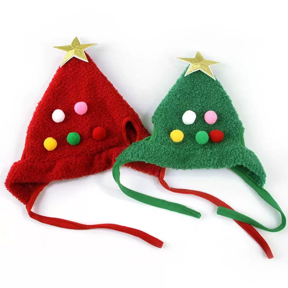 Pet Christmas Hat With Dog Holiday Scarf – Warm Festive Pet Accessories