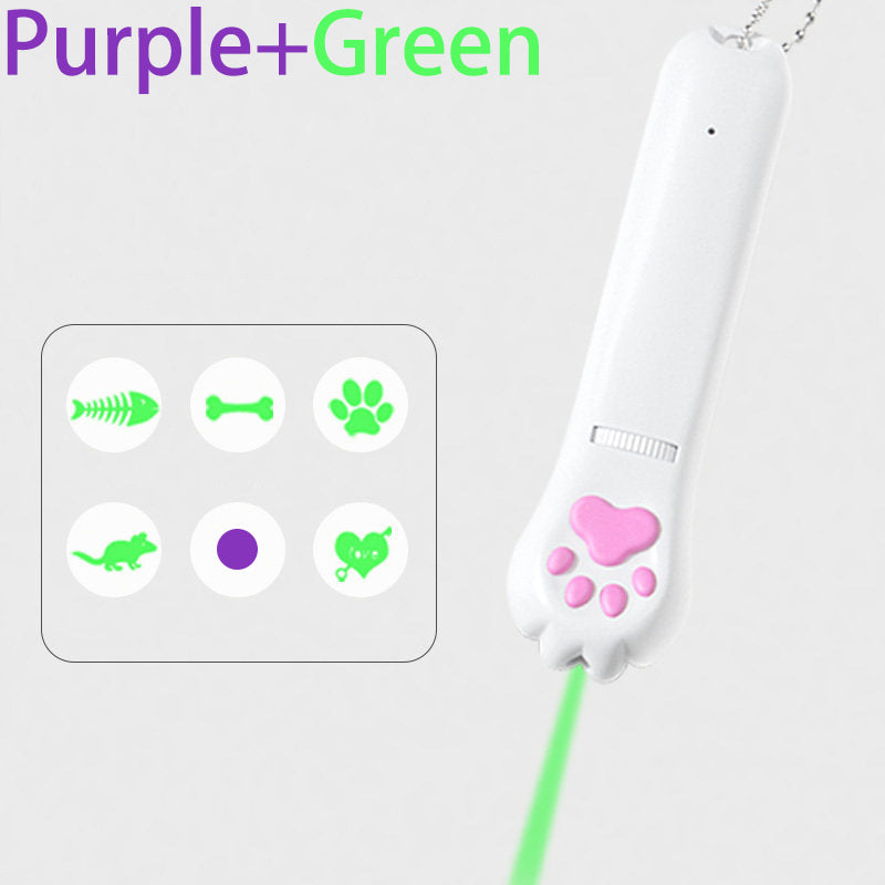 Cat Laser Pointer - Infrared Multi-Pattern Laser Cat Toy with Red Green Light