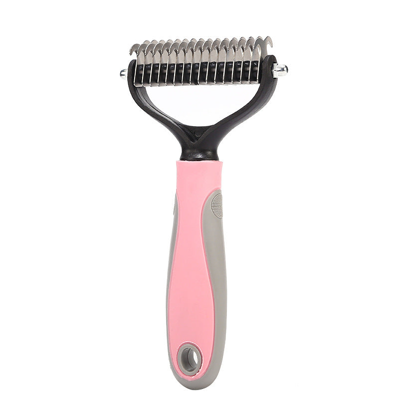 Pet Hair Removal Comb – Self Cleaning Brush | Deshedding Grooming Tool For Cats & Dogs