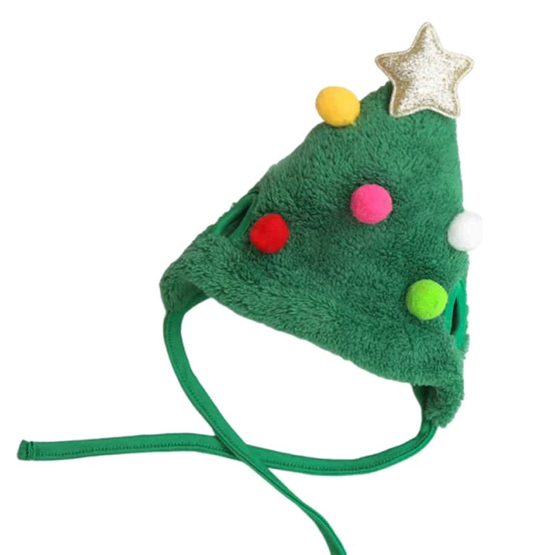 Pet Christmas Hat With Dog Holiday Scarf – Warm Festive Pet Accessories