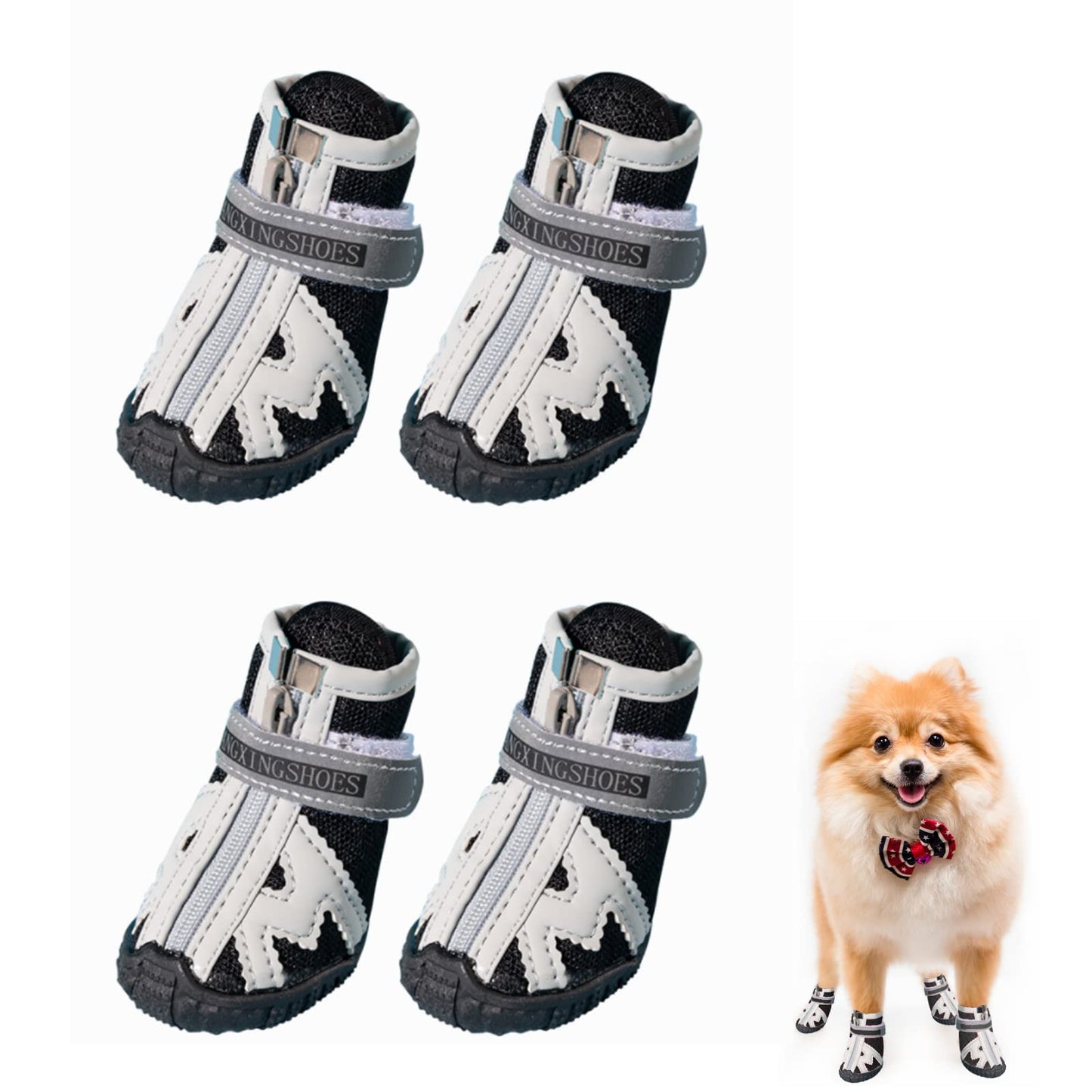 Dog Boots For Hiking – Durable Non Slip Dog Shoes With Adjustable Booties