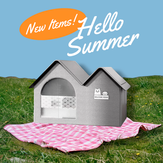 Pet Air Conditioning House – Portable Pet Cooler With Ice Packs & Cotton Bags