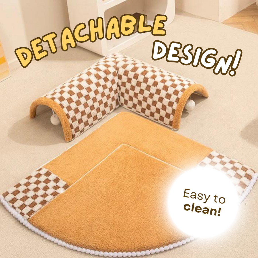 Cat Tunnel Bed - Cozy Indoor Cat Play Tunnel with Washable Cover