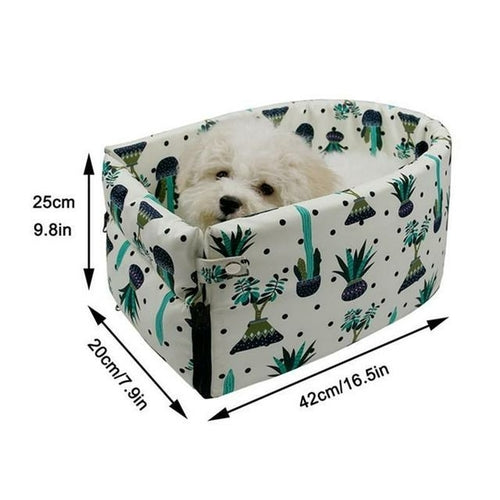 Portable Dog Car Seat – Nonslip Pet Travel Seat With Central Control Safety