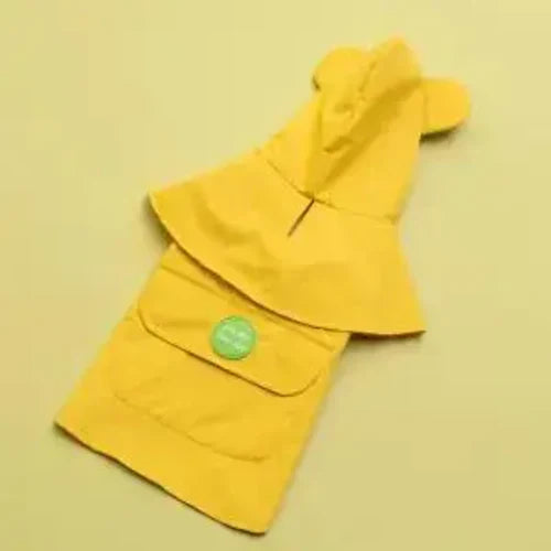 Dog Raincoat - Hooded Waterproof Pet Coat with Striped Design for Small & Large Dogs