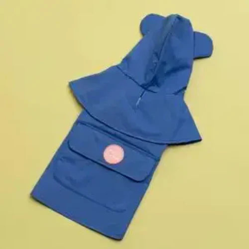 Dog Raincoat - Hooded Waterproof Pet Coat with Striped Design for Small & Large Dogs