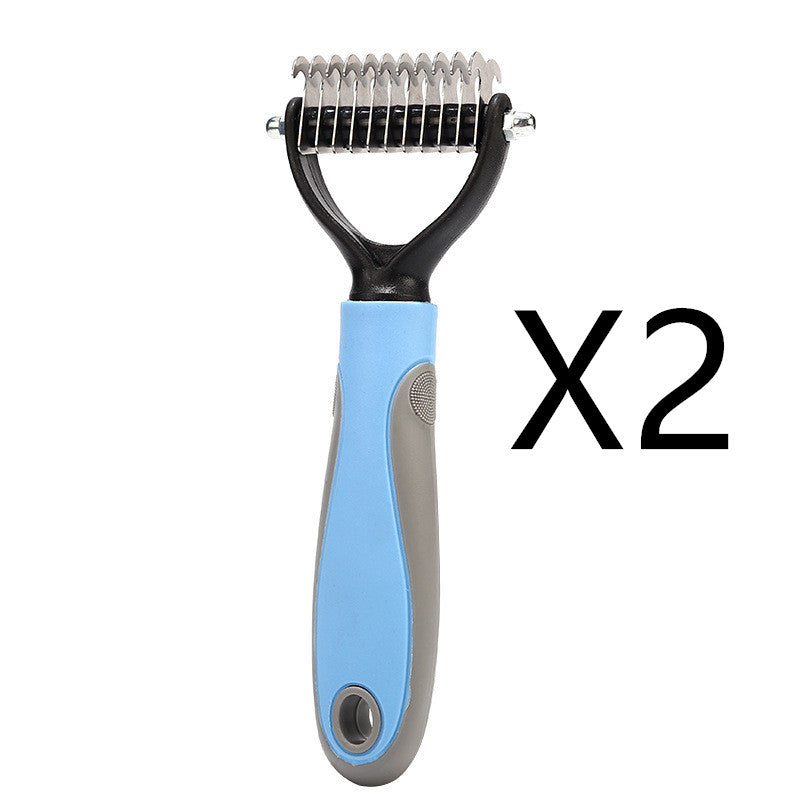 Pet Hair Removal Comb – Self Cleaning Brush | Deshedding Grooming Tool For Cats & Dogs