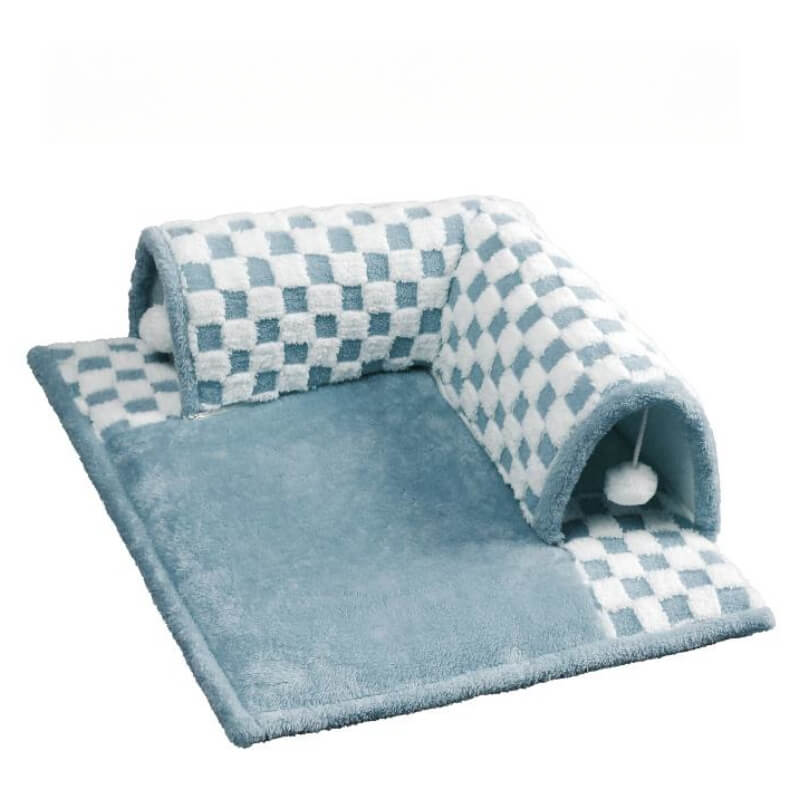 Cat Tunnel Bed - Cozy Indoor Cat Play Tunnel with Washable Cover
