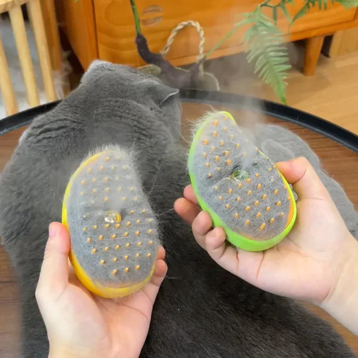 3 in 1 Cat Brush | Pet Grooming Brush with Nano Mist Spray & Deshedding Tool