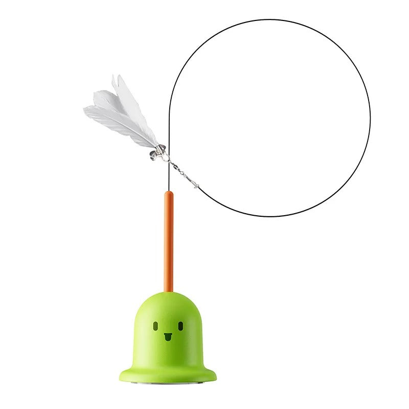 New cat funny cat stick steel wire long pole feather cute cat toy kitten fishing rotating