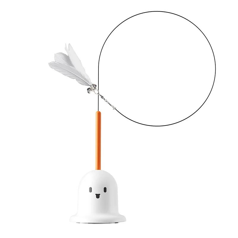 New cat funny cat stick steel wire long pole feather cute cat toy kitten fishing rotating