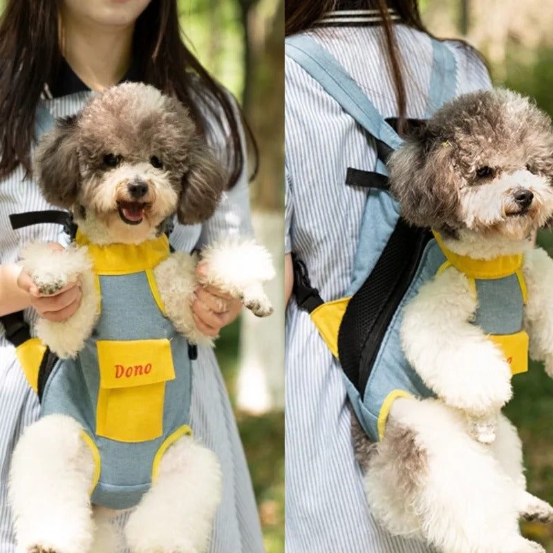 Front Pet Carrier Backpack Chest Harness For Small Dogs And Cats Four Legged Mesh Portable Travel Hands Free For Pet Owners Gift