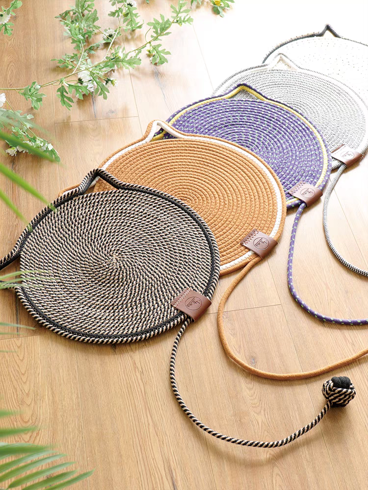 Cat Scratching Mat With Ball Toy – Durable Natural Sisal Pet Scratcher Pad