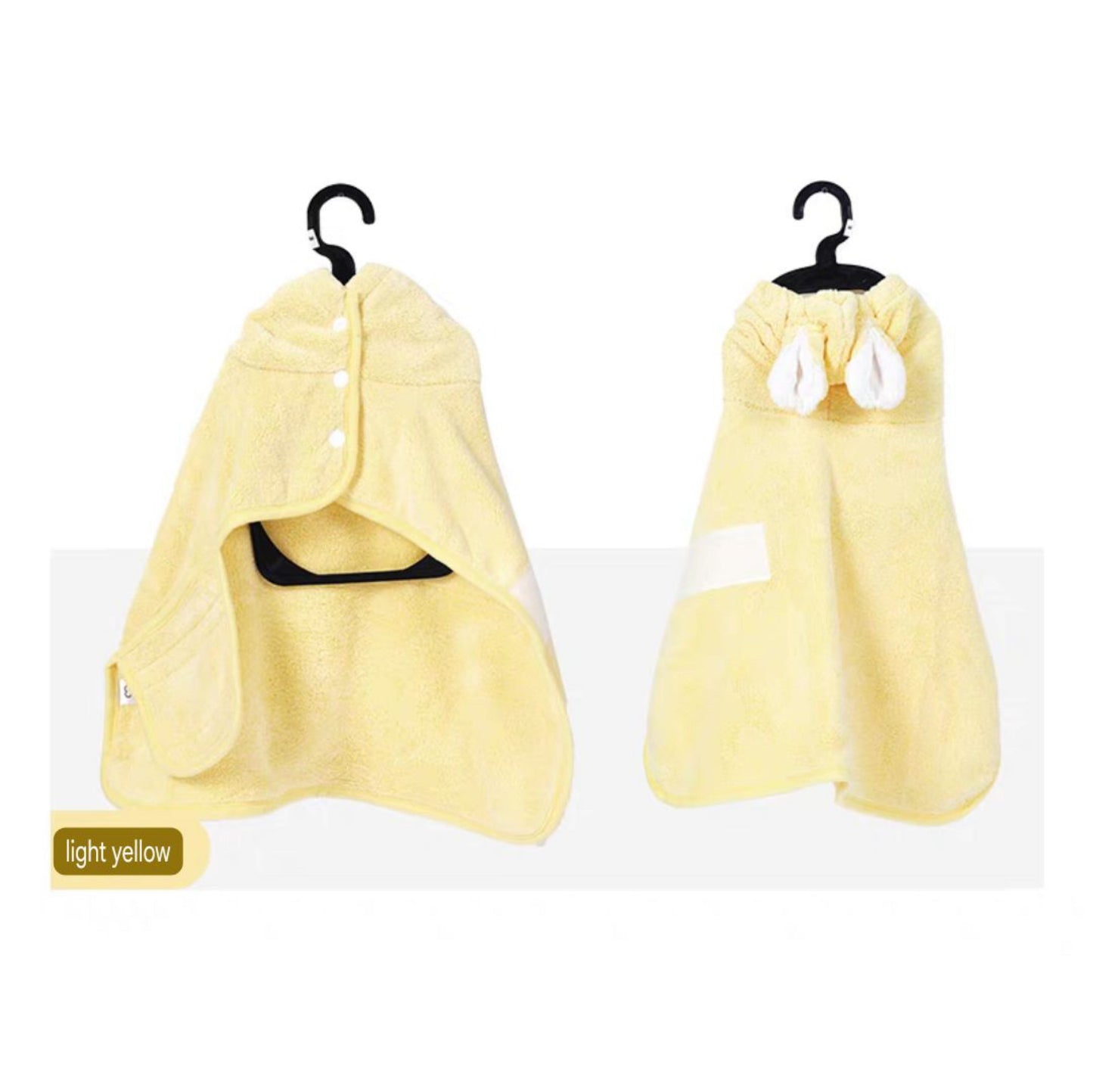 Rabbit Ears Bathrobe – Soft Absorbent Dog Bathrobe with Cute Animal Ear Design