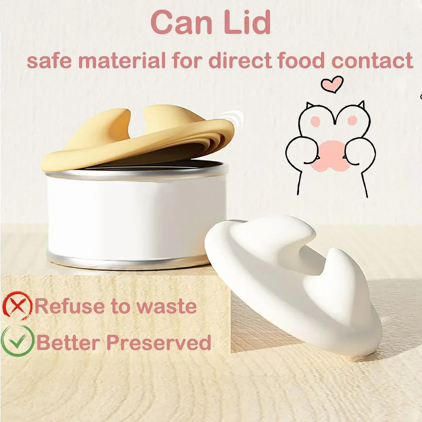 Pet Food Can Opener - Easy Open Can Lid & Wet Food Feeding Spoon for Cats