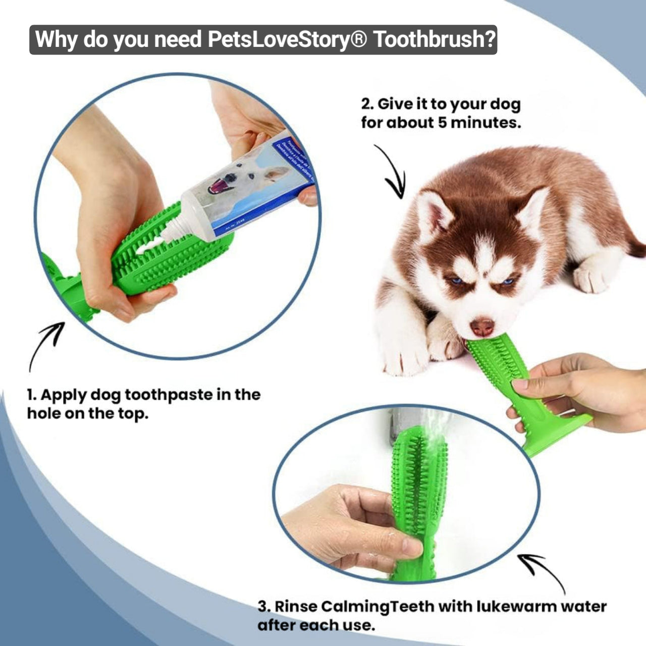 Dog Toothbrush Toy – Dual Sided Brush With Stabilizing Base For Aggressive Chewers