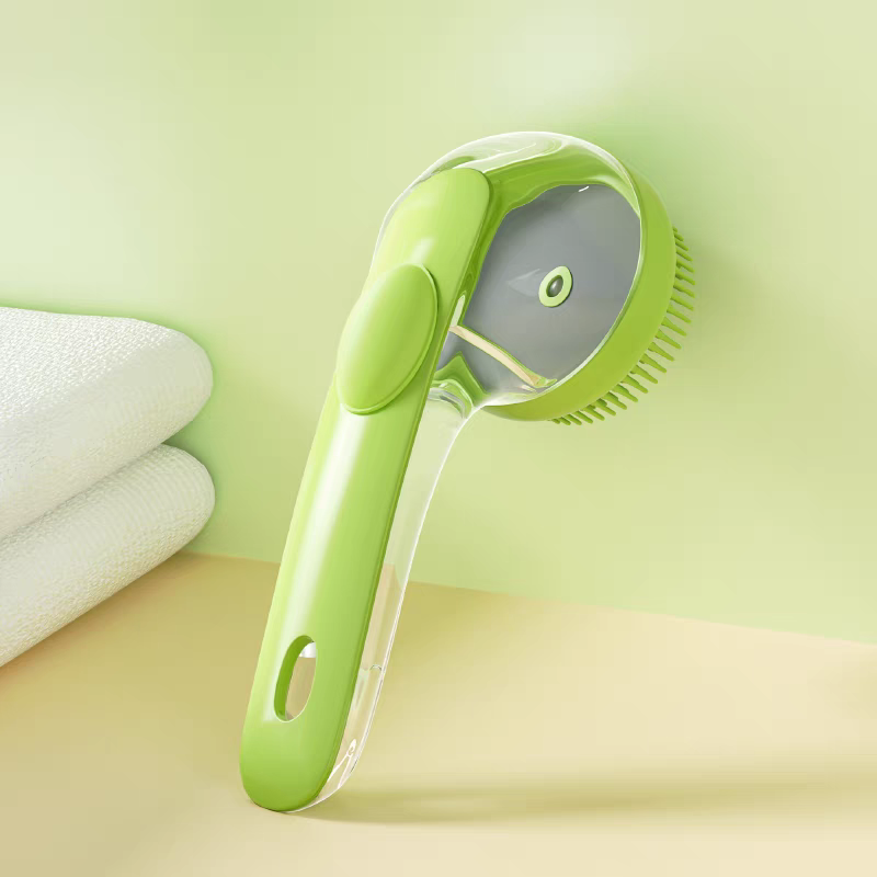 Pet Bath Brush - Long Handle Waterproof Grooming Tool with Comfortable Grip
